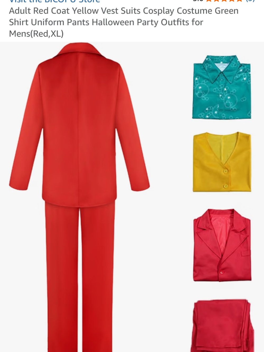 Joker costume 4 piece
